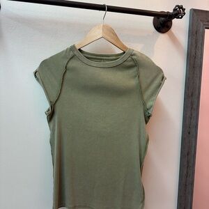 NWOT We The Free Sage Green Short Sleeve Tee